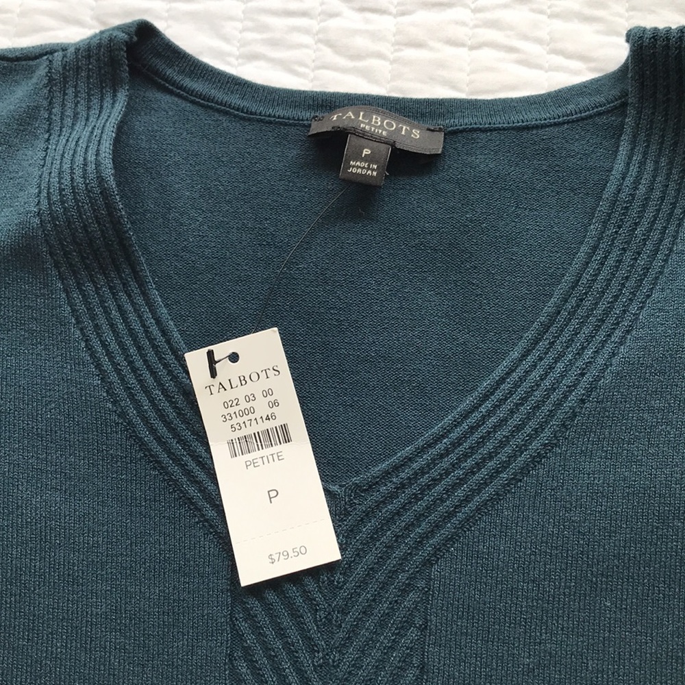 Talbots Caribbean Blue Sweater - Picture 2 of 5